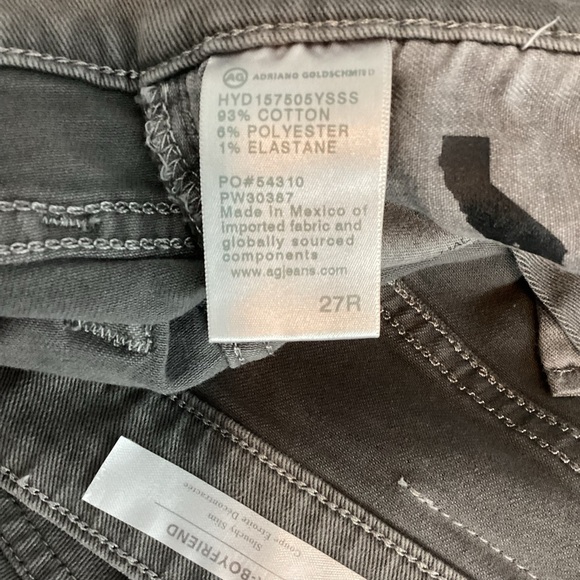 AG Adriano Goldschmied Ex-Boyfriend Slim Jeans Gray AG-Ed 27R - Picture 7 of 7